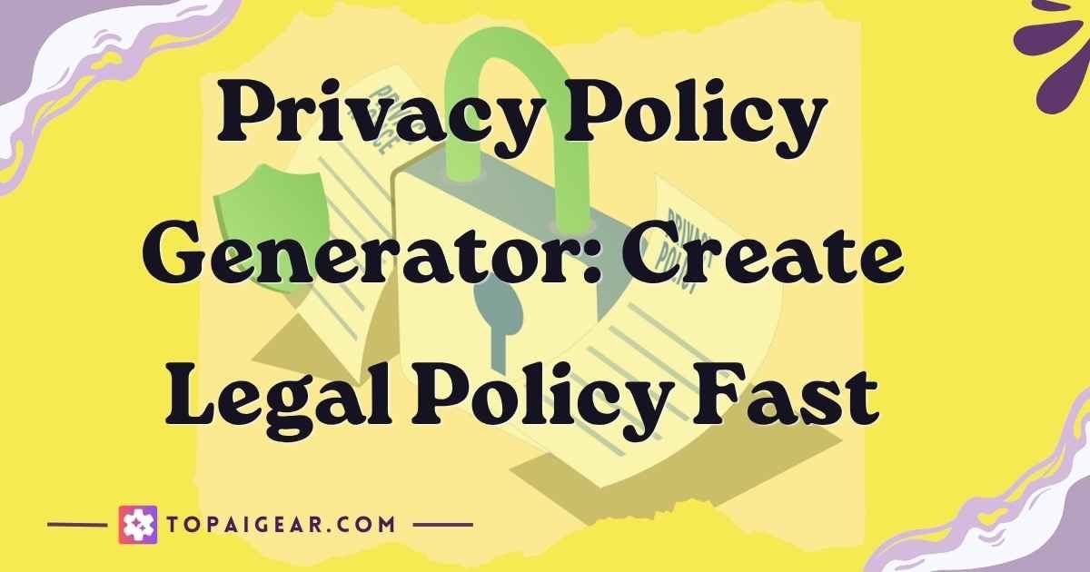 مولد سياسة الخصوصية: أنشئ سياسة قانونية خلال دقائق